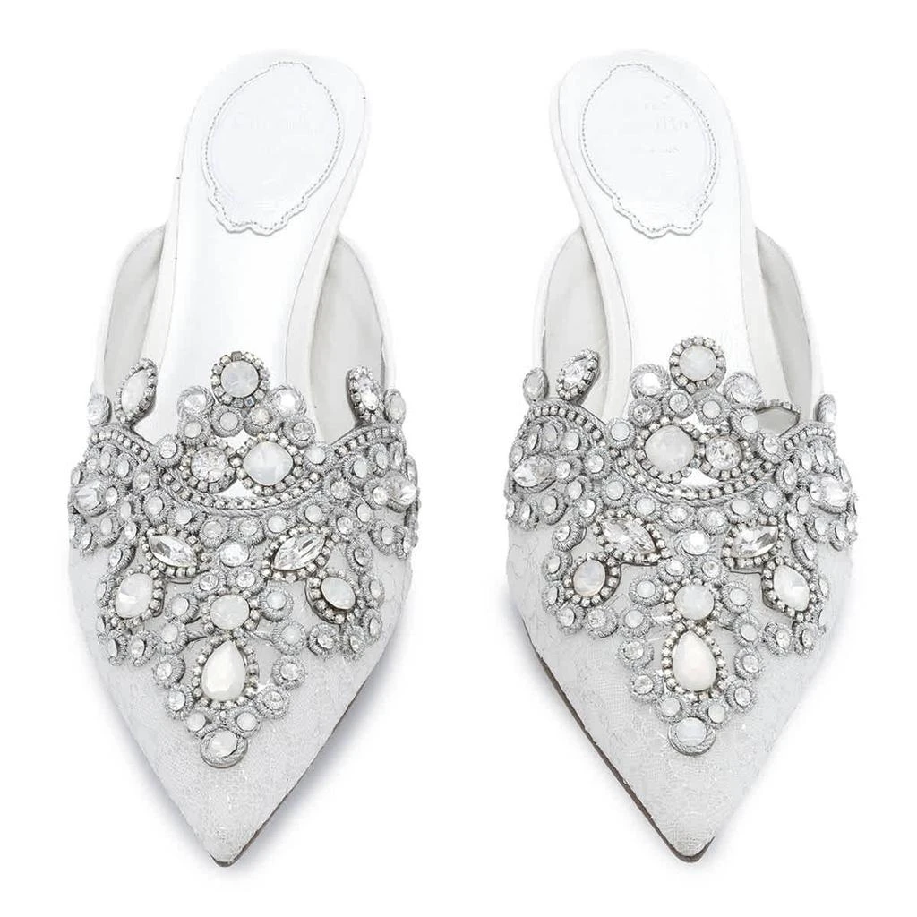 商品Rene Caovilla|Ladies White Veneziana Crystal Jewel Sandals,价格¥4877,第3张图片详细描述