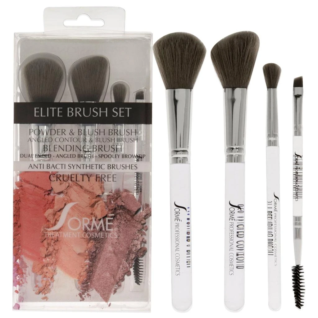 商品Sorme Cosmetics|Elite Brush Set by  for Women - 4 Pc Powder and Blush Brush - 968, Angled Contour and Blush Brush - 969, Blending Brush - 971, Dual Ended Angled Brush - 972,价格¥144,第1张图片
