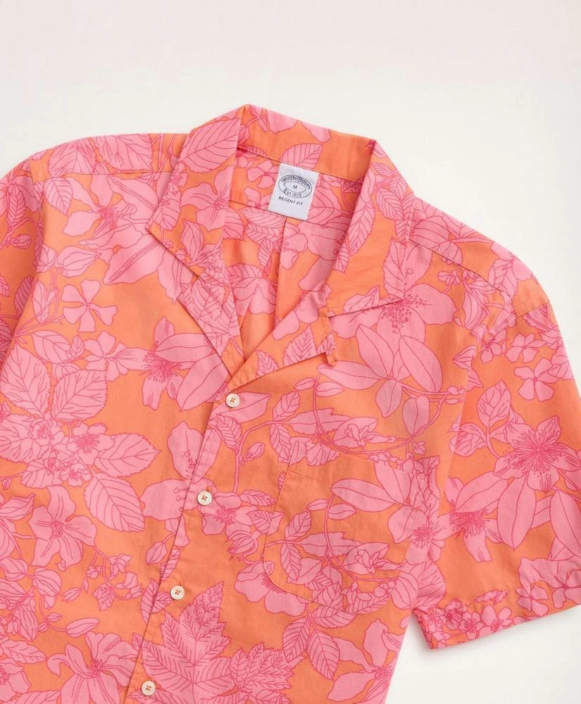 商品Brooks Brothers|Camp Collar Poplin Short-Sleeve Shirt Floral,价格¥280,第2张图片详细描述