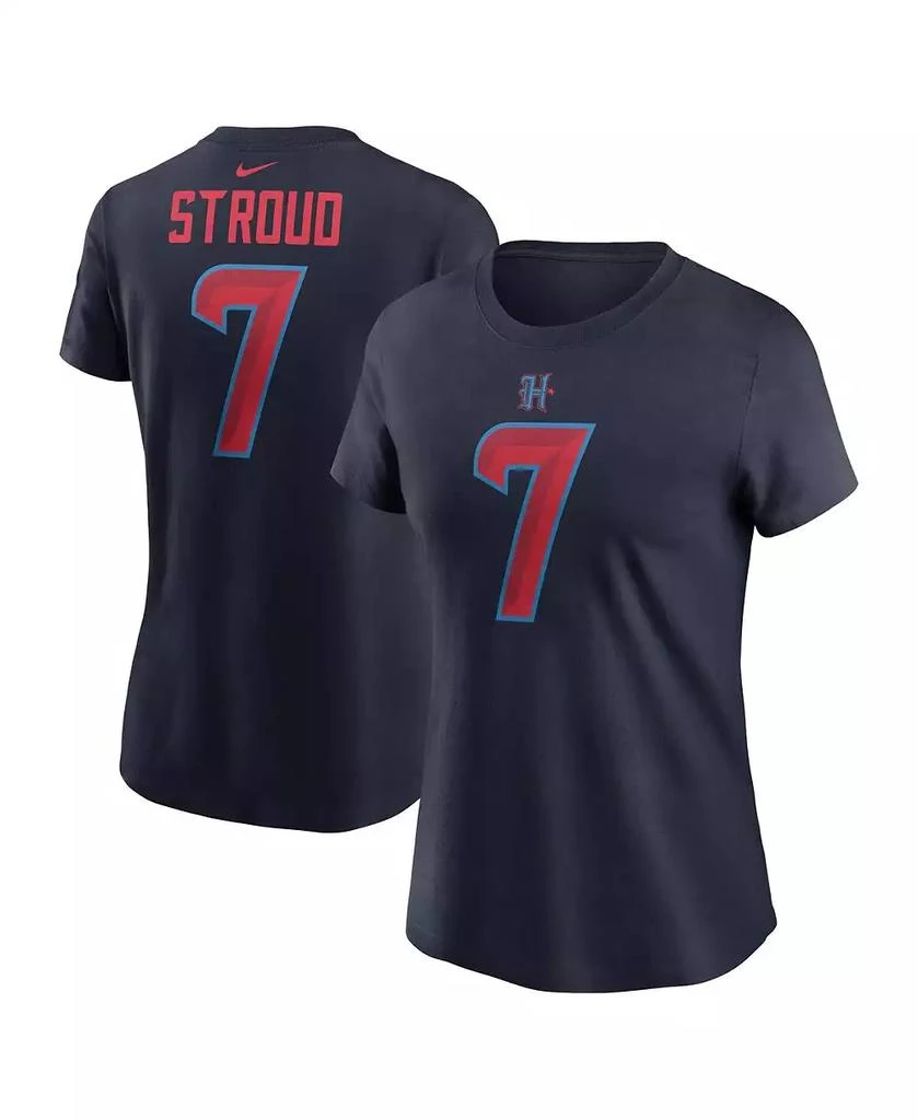 商品NIKE|Women's C.J. Stroud Navy Houston Texans Player Name Number T-Shirt,价格¥300,第1张图片