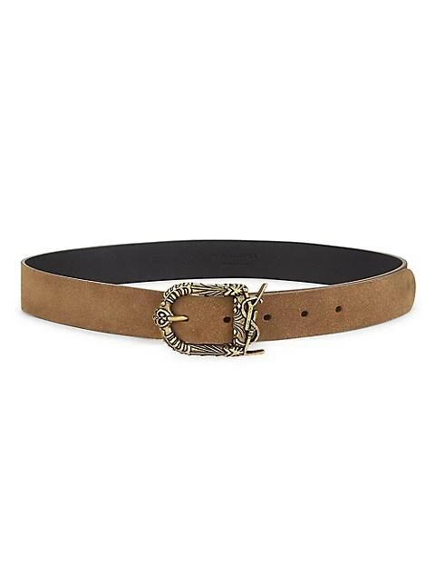 商品Yves Saint Laurent|Logo Buckle Leather Belt,价格¥3173,第1张图片