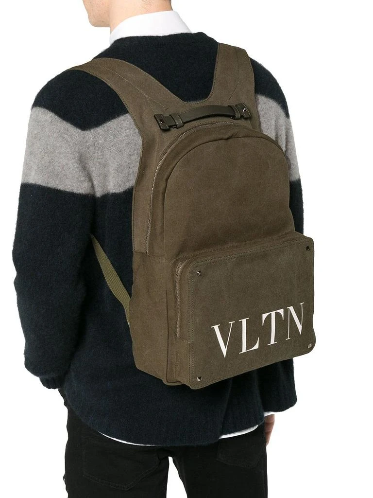 商品Valentino|Valentino Men&#39;s  Green Canvas Backpack,价格¥6373,第2张图片详细描述