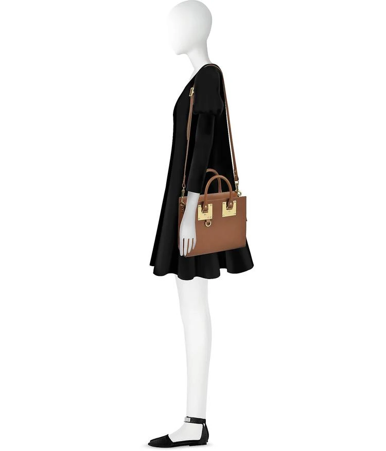 商品Sophie Hulme|黄褐色Albion马鞍皮革中号手提包,价格¥5672,第3张图片详细描述