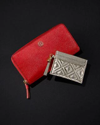 商品Tory Burch|Robinson Zip Leather Continental Wallet ,价格¥1706,第4张图片详细描述