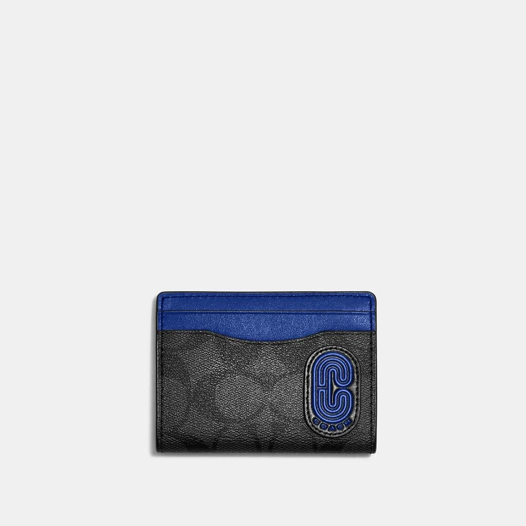 商品Coach|Coach Outlet Magnetic Card Case In Signature Canvas With Coach Patch,价格¥446,第1张图片