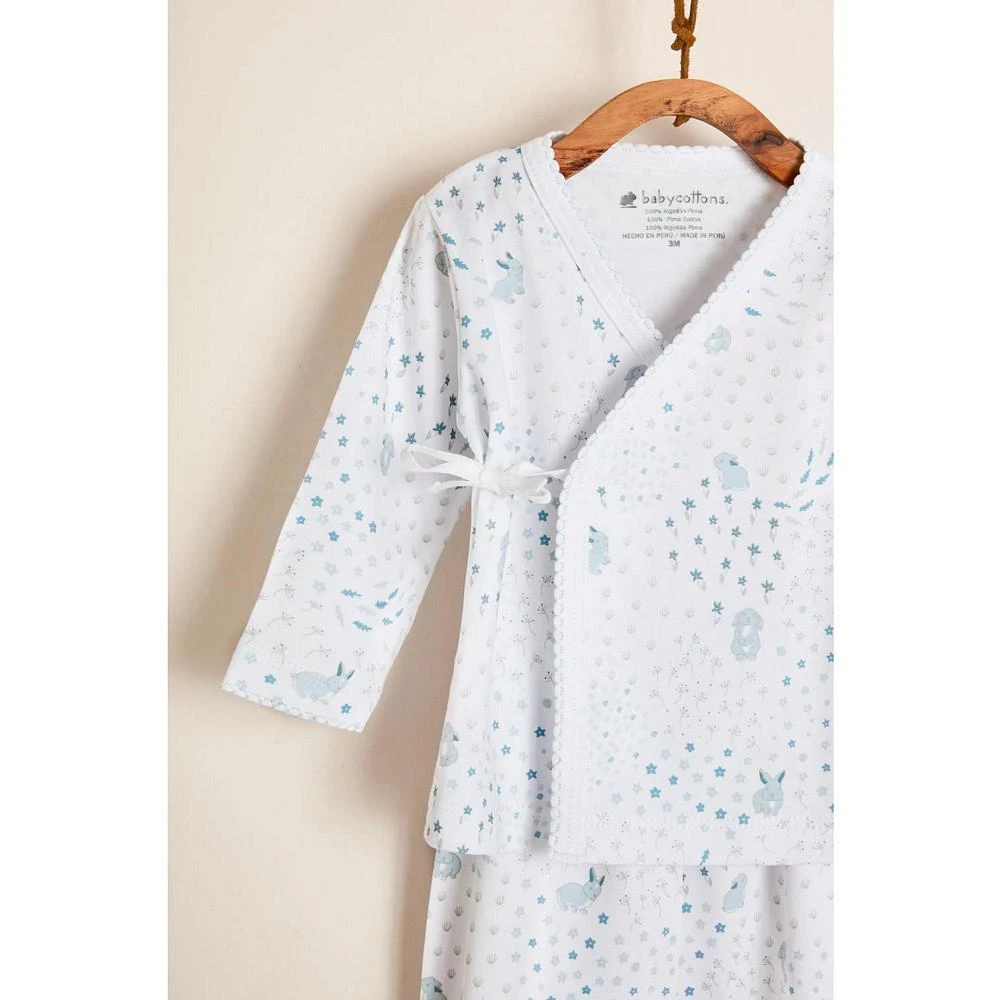 商品babycottons|Boys Premium Softest Peruvian Pima Cotton Farm Footed Pajama In Blue for Infants,价格¥335,第2张图片详细描述