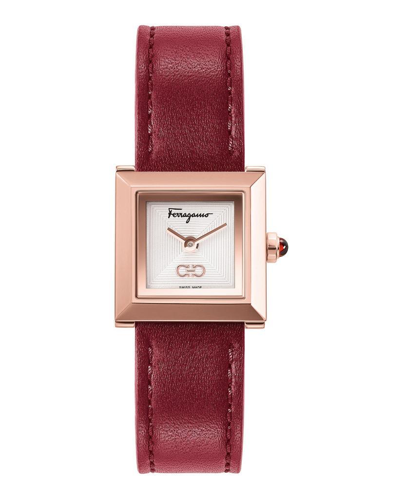 商品Salvatore Ferragamo|Ferragamo Square Leather Watch,价格¥3827,第1张图片