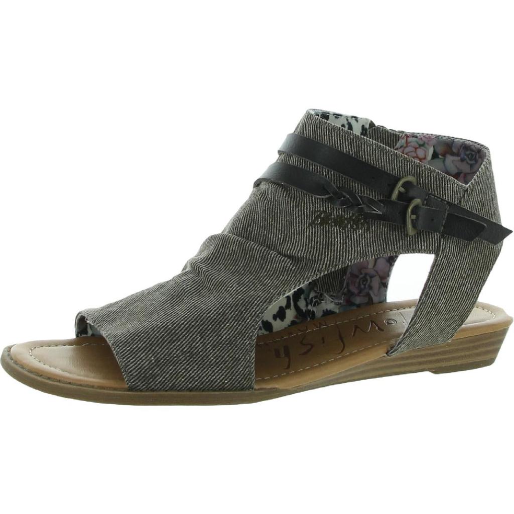 Blowfish Womens Blumoon Slouchy Open Toe Flat Sandals商品第1张图片规格展示