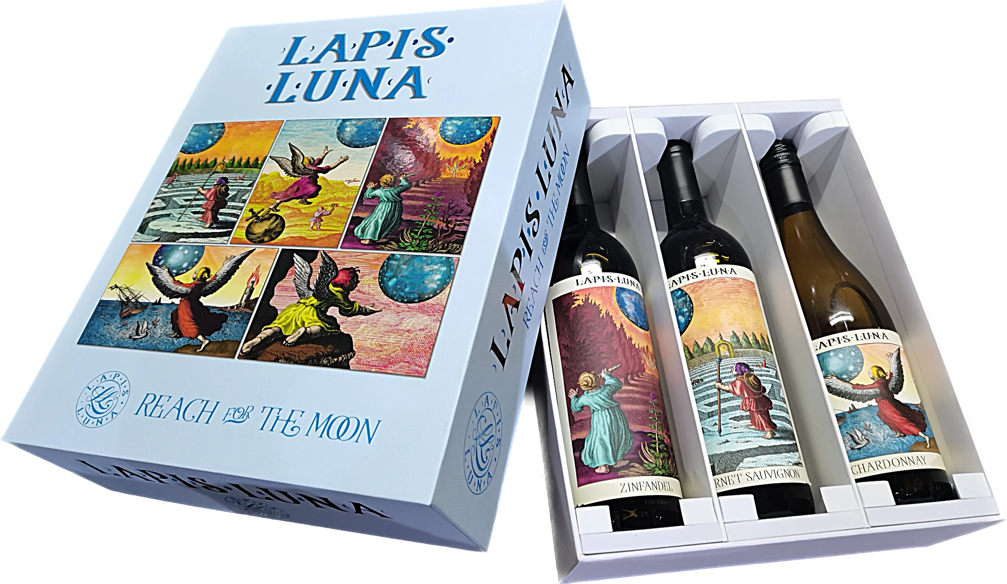 商品[国内直发] Lapis Luna|望月酒庄礼盒3瓶套装（赤霞珠，仙粉黛，霞多丽） | Lapis Luna Gift Box (North Coast, CA),价格¥688,第1张图片