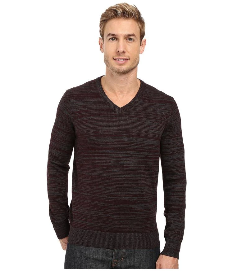 商品Perry Ellis|Perry Ellis Stripe V-Neck Sweater 毛衣,价格¥307,第1张图片