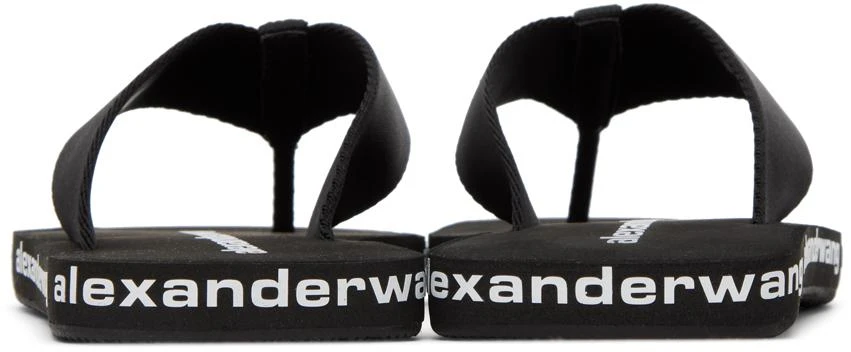 商品Alexander Wang|Black AW Flip Flop Sandals,价格¥933,第2张图片详细描述