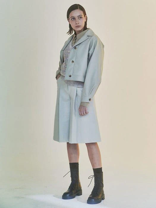 商品NOWANDTOMORROW|W Leather Short Pants,价格¥627,第3张图片详细描述