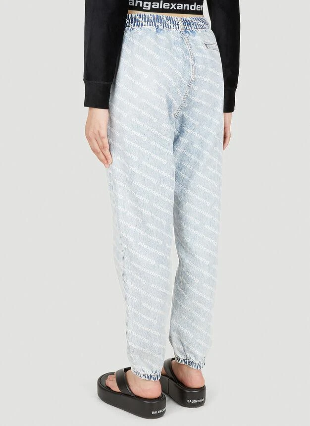 商品Alexander Wang|Denim Logo Track Pants in Light Blue,价格¥1735,第4张图片详细描述