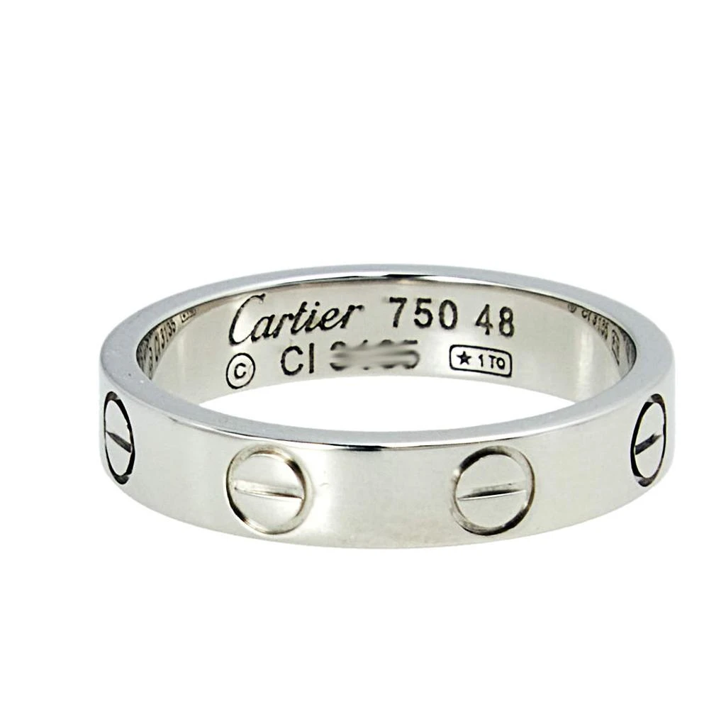 商品[二手商品] Cartier|Cartier Love 18k White Gold Narrow Wedding Band Ring Size 48,价格¥4447,第2张图片详细描述