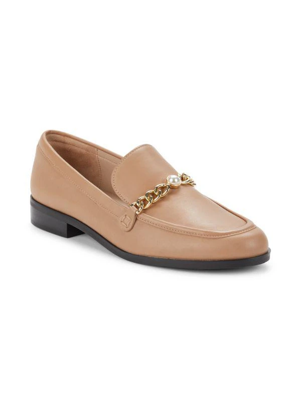 商品Stuart Weitzman|Owen Chain Leather Loafers,价格¥1898,第2张图片详细描述