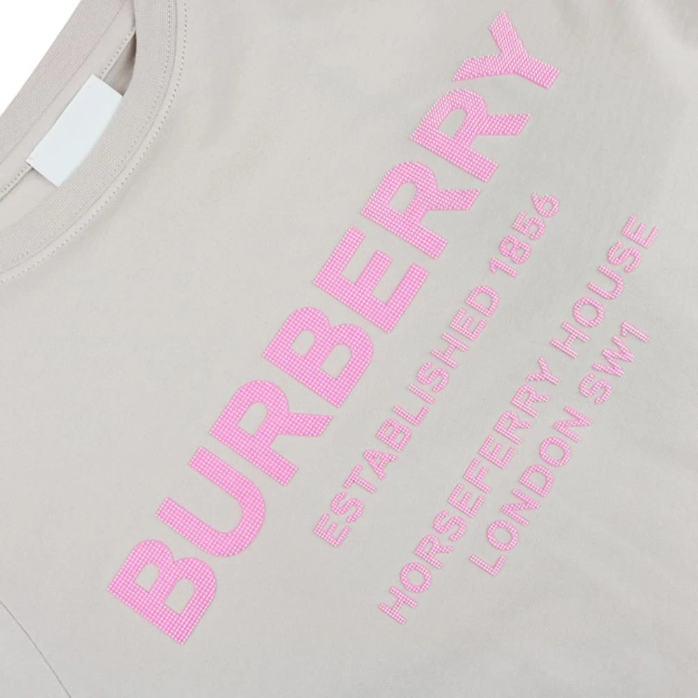 商品Burberry|Girls Dusky Pink Bristle Short Sleeve T Shirt,价格¥749,第1张图片