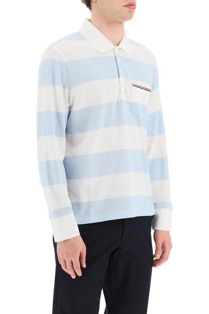 商品Thom Browne|Long Sleeve Rugby Stripe Polo Shirt,价格¥4837,第4张图片详细描述