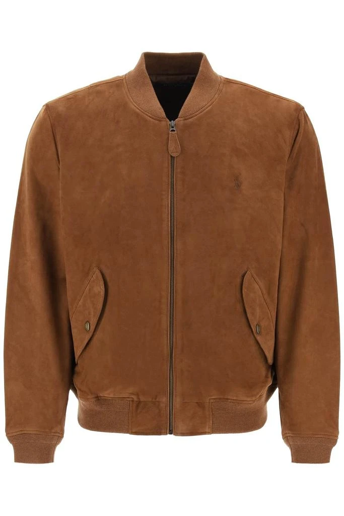 商品Ralph Lauren|suede leather bomber jacket,价格¥4684,第1张图片