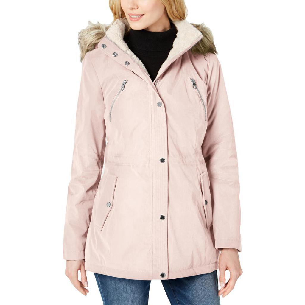 商品Nautica|Nautica Womens Faux Fur Hooded Anorak Jacket,价格¥354-¥471,第1张图片