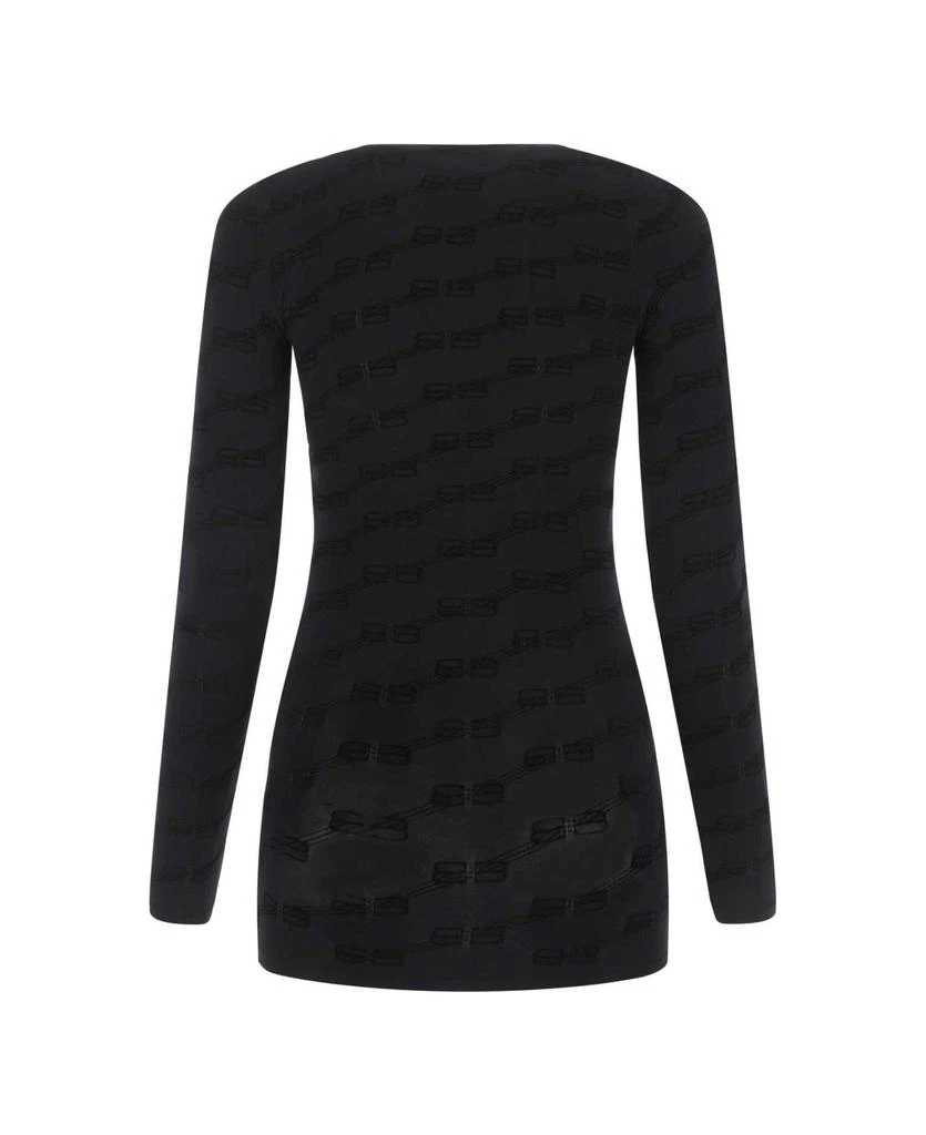 商品Balenciaga|Allover Logo Long-sleeved Top,价格¥4536,第2张图片详细描述
