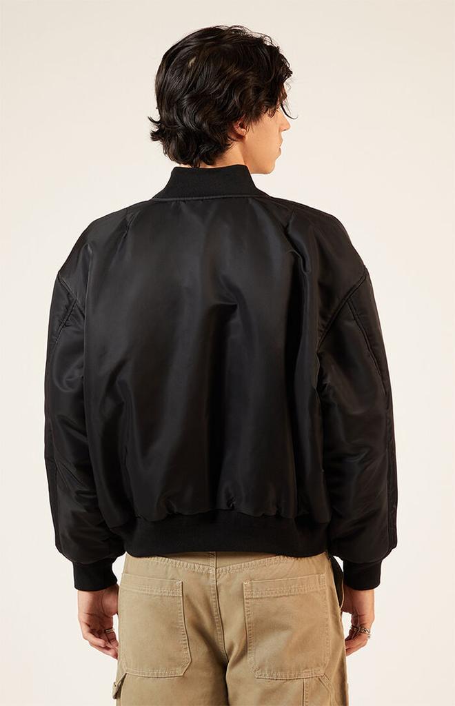 Shop Black Nylon Bomber Jacket on Sale at BeyondStyle – Get