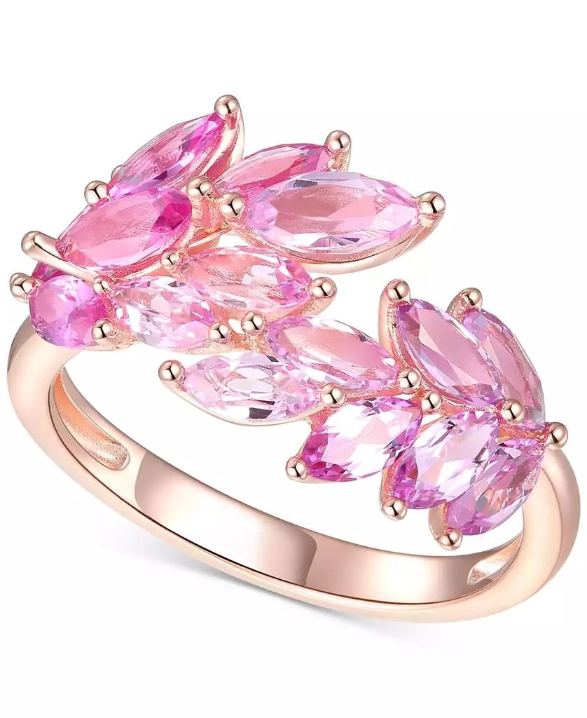 商品Macy's|Lab-Grown Pink Sapphire Leaf Statement Ring (2 ct. t.w.) in 14k Rose Gold-Plated Sterling Silver,价格¥527,第1张图片