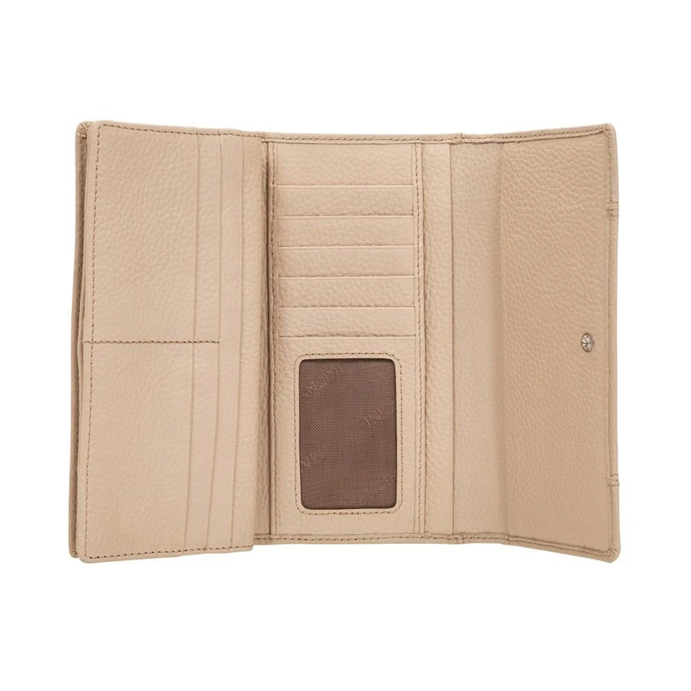 商品Mancini Leather Goods|Women's Pebbled Collection RFID Secure Trifold Wing Wallet,价格¥551,第5张图片详细描述