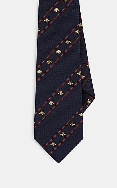 商品Gucci|Bee Striped Silk Jacquard Necktie,价格¥1644,第2张图片详细描述