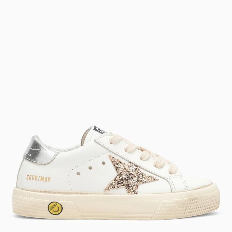 商品Golden Goose|May white/gold/silver low trainer,价格¥1166,第1张图片