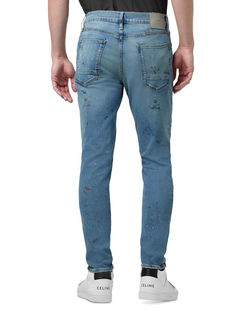 Axl Slim Fit Distressed Jeans in Disorder Blue商品第2张图片规格展示