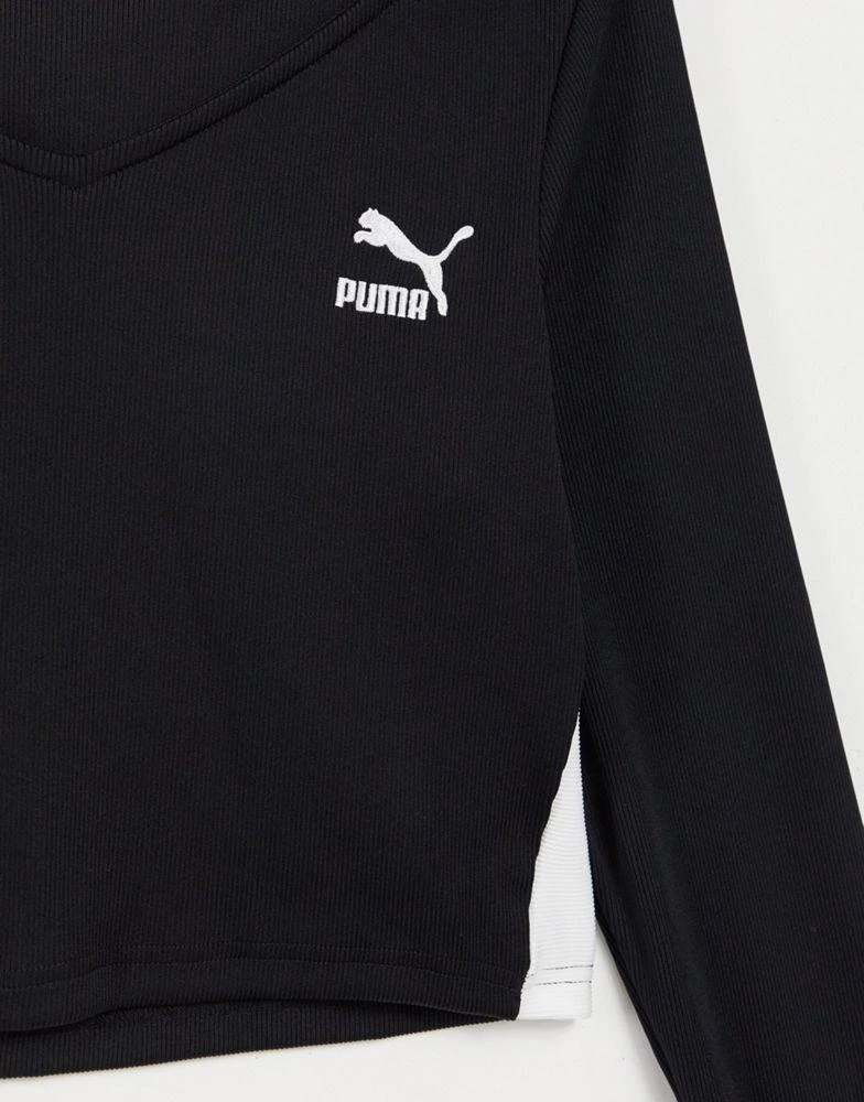 商品Puma|Puma Classic Long Sleeve Cropped top in black,价格¥122,第4张图片详细描述