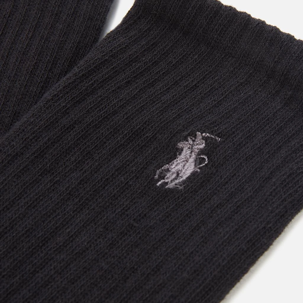 商品Ralph Lauren|Polo Ralph Lauren Men's 6 Pack Crew Socks - Black,价格¥416,第3张图片详细描述