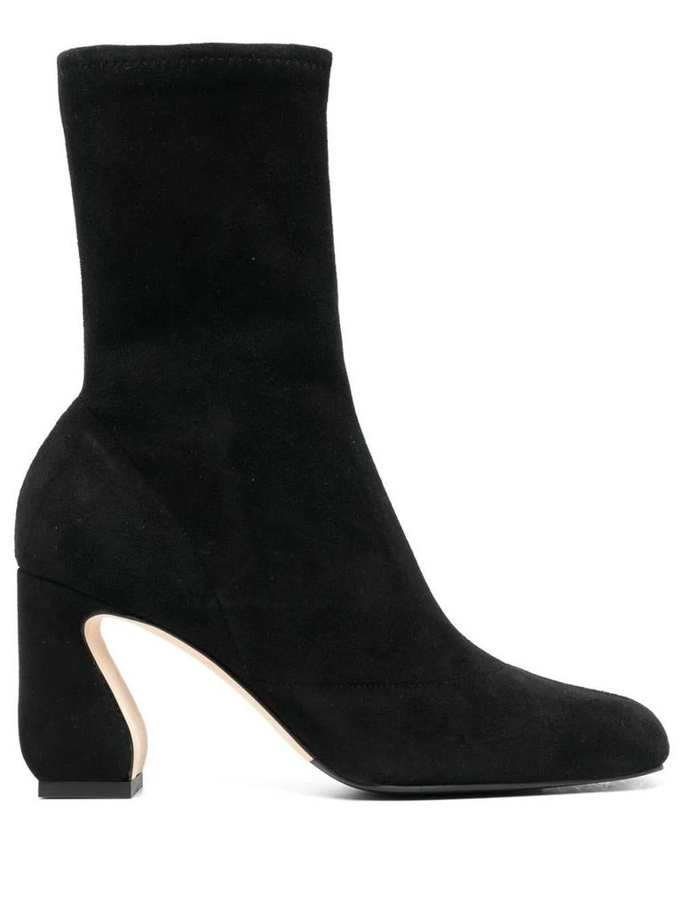 商品SI ROSSI|SI ROSSI Stretch suede heel ankle boots,价格¥3519,第1张图片