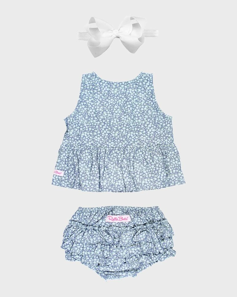 商品RuffleButts|Girl's Summertime Swing Top, Bloomer and Headband Set, Size 0M-2T,价格¥420,第2张图片详细描述