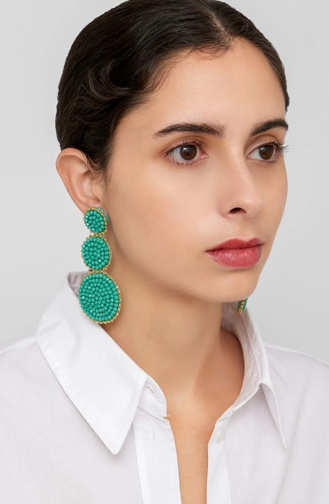 商品ADORNIA|Beaded Linear Drop Earrings,价格¥180,第2张图片详细描述