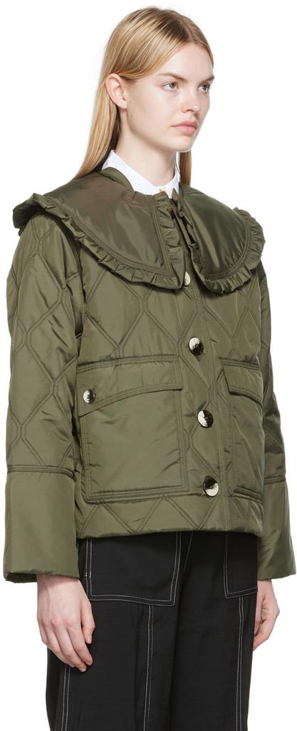 Khaki Quilted Jacket商品第2张图片规格展示