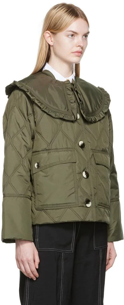 商品Ganni|Khaki Quilted Jacket,价格¥1226,第2张图片详细描述