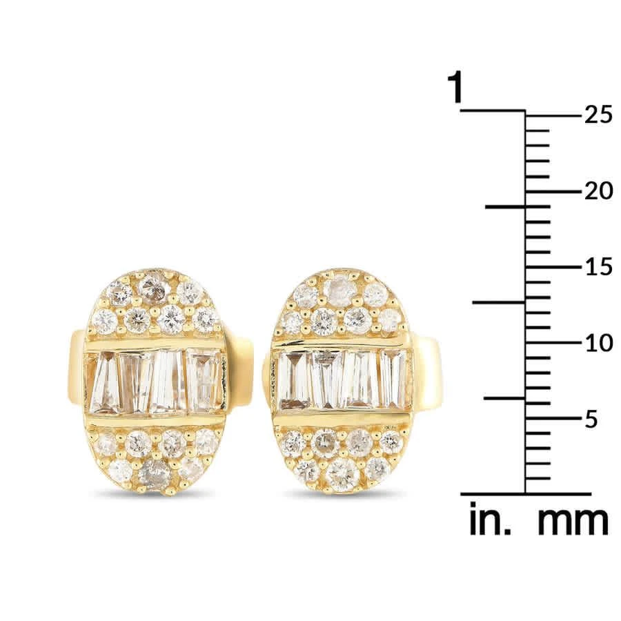 商品LB Exclusive|14K Yellow Gold 0.30ct Diamond Oval Stud Earrings,价格¥3126,第3张图片详细描述