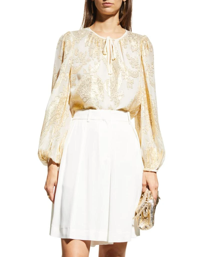 商品Kobi Halperin|Nicky Metallic Jacquard Blouse,价格¥1450,第1张图片