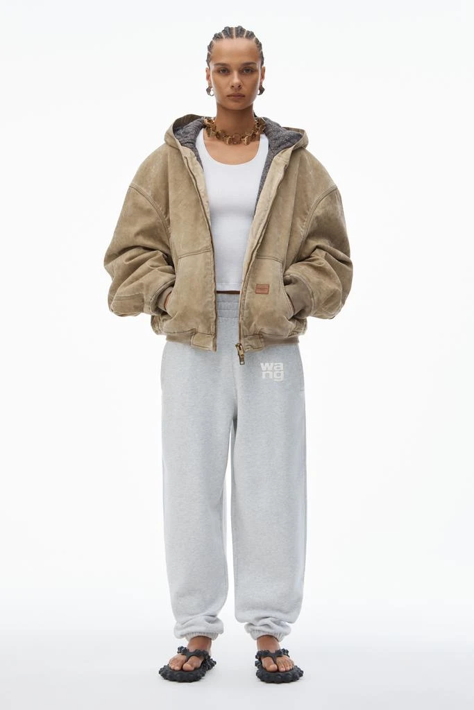 商品Alexander Wang|PUFF LOGO SWEATPANT IN STRUCTURED TERRY,价格¥2218,第1张图片