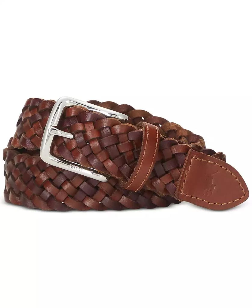 商品Ralph Lauren|Men's Braided Leather Belt,价格¥748,第1张图片