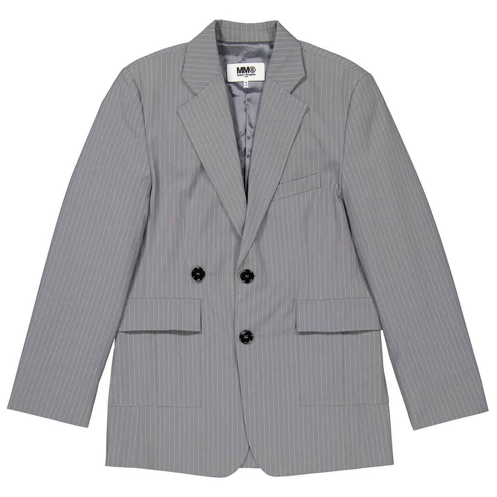 Ladies Grey Pinstripe Tailored Blazer商品第1张图片规格展示