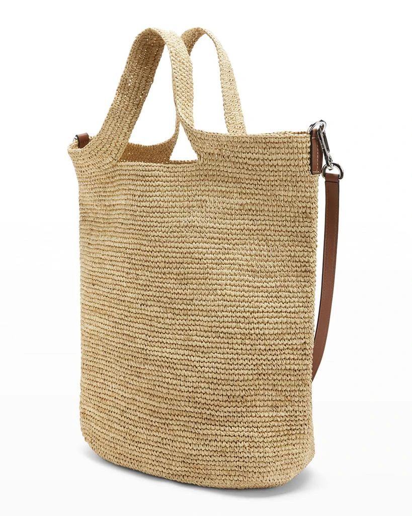 商品Loewe|x Paula's Ibiza Slit Raffia and Calf Shoulder Bag,价格¥6515,第2张图片详细描述