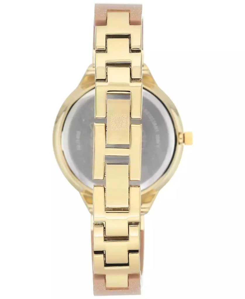 商品Anne Klein|Women's Pink and Gold Shimmer Resin Bangle Bracelet Watch 36mm,价格¥337,第3张图片详细描述