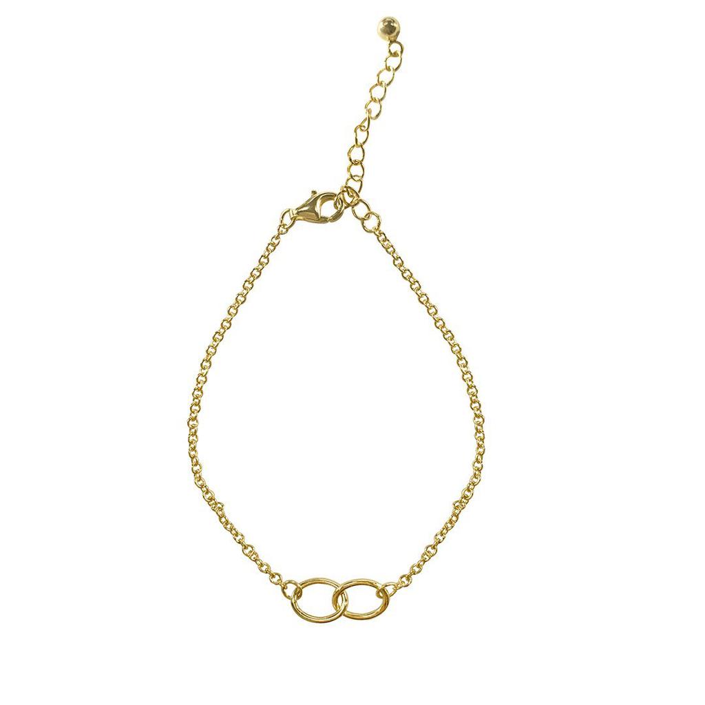 Adornia | Adornia Interlocking Circles Bracelet Yellow Gold Plated Vermeil .925 Sterling Silver 102.73元 商品图片