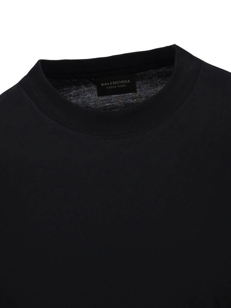 商品Balenciaga|Balenciaga Logo Printed Crewneck T-Shirt,价格¥4158,第3张图片详细描述