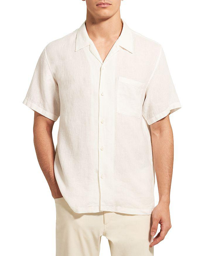 Short Sleeve Regular Fit Linen Shirt商品第1张图片规格展示