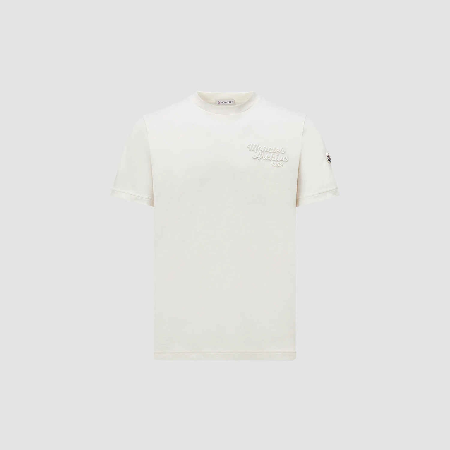 商品Moncler|【预售】 MONCLER盟可睐 25春夏 男士 短袖T恤 Embroidered Logo Cotton T-Shirt K10918C0006389AJS034,价格¥3218,第1张图片
