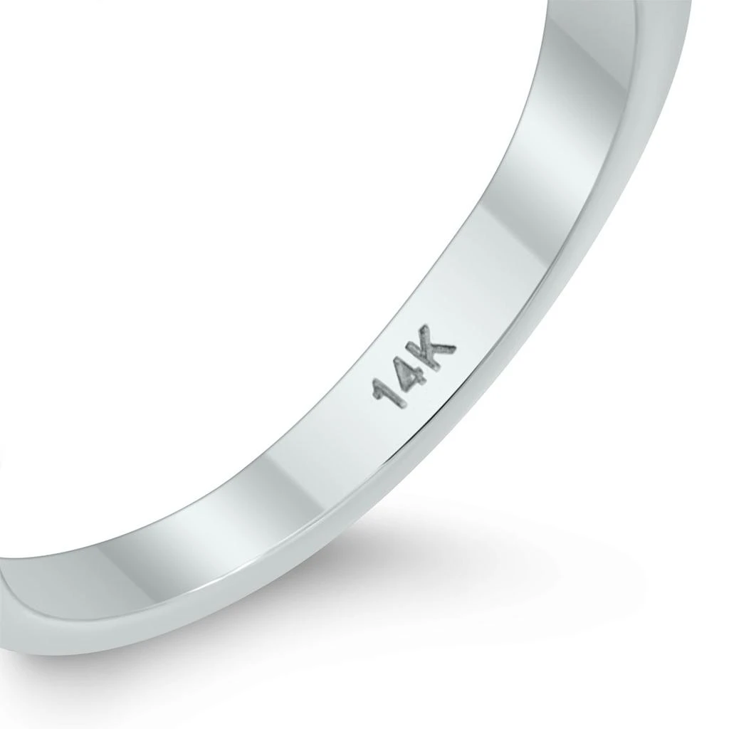 商品SSELECTS|2Mm Matte Finish Jagged Edge Crown Wedding Band In 14K White Gold,价格¥2303,第3张图片详细描述