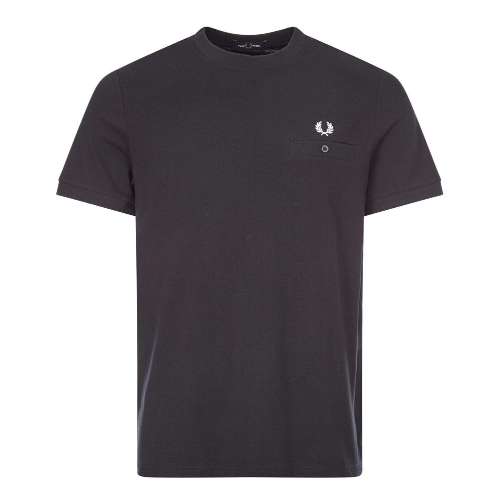 Fred Perry T-Shirt Pocket - Black商品第1张图片规格展示